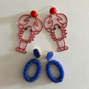 Fun Lobster dangle  earring set